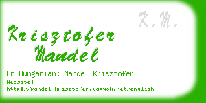 krisztofer mandel business card